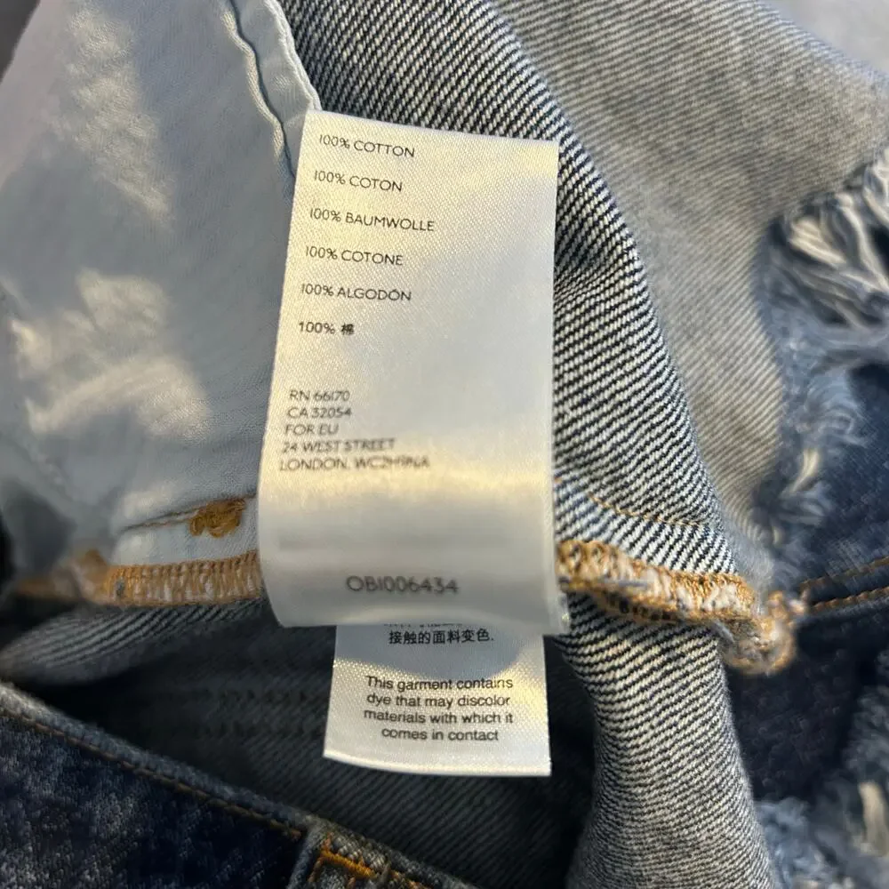 Free People We the Free Bailey Denim Mini Skirt. Size Waist 26 100% Cotton - Picture 8 of 11